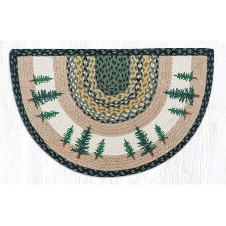 CAPITOL IMPORTING CO Area Rugs, 18 X 29 In. Jute Slice Tall Timbers Printed Slice 32-116TT